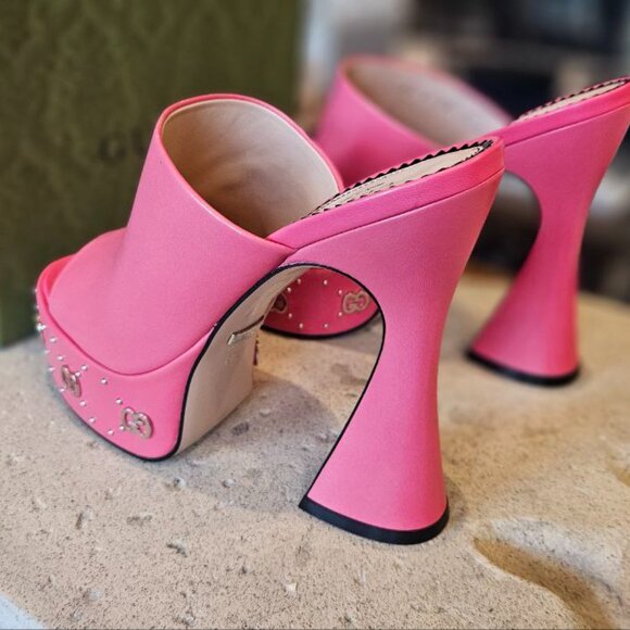 Gucci GG 110mm platform mules in Mystic White Sz EU 38+ - Picture 5 of 12